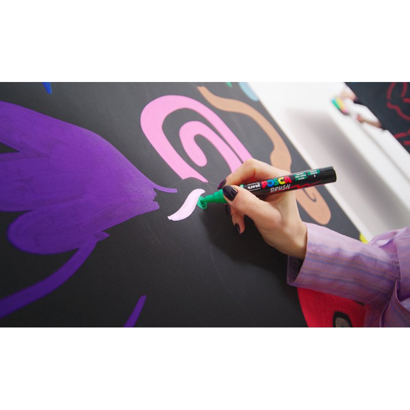 POSCA marqueurs pinceau PC5M, encre à base d'eau, 1,0-4 mm, 60 pièces